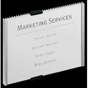 Langlebig – Türschild 210 x 149 mm