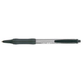 Bic - Stylo bille soft feel grip clic moyen noir