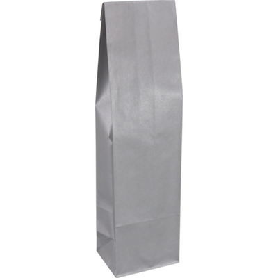 Sac pour bouteille de vin 1 bouteille 10x8x40cm kraft 50 pièces Argent
