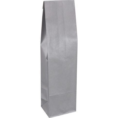Sac pour bouteille de vin 1 bouteille 10x8x40cm kraft 50 pièces Argent