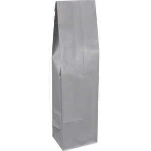 Weinflaschenbeutel 1 Flasche 10x8x40cm Kraft 50 Stück Silber