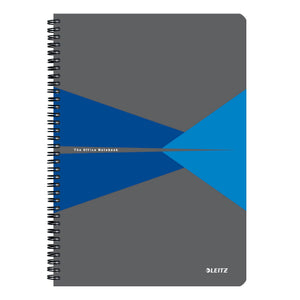 Leitz - carnet, ft A4, couverture en PP, ligné, bleu