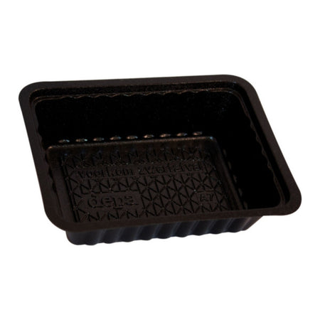 Conteneurs Plastique Rectangulaire - Plateau PS A7 122x95x33mm noir 250 pièces