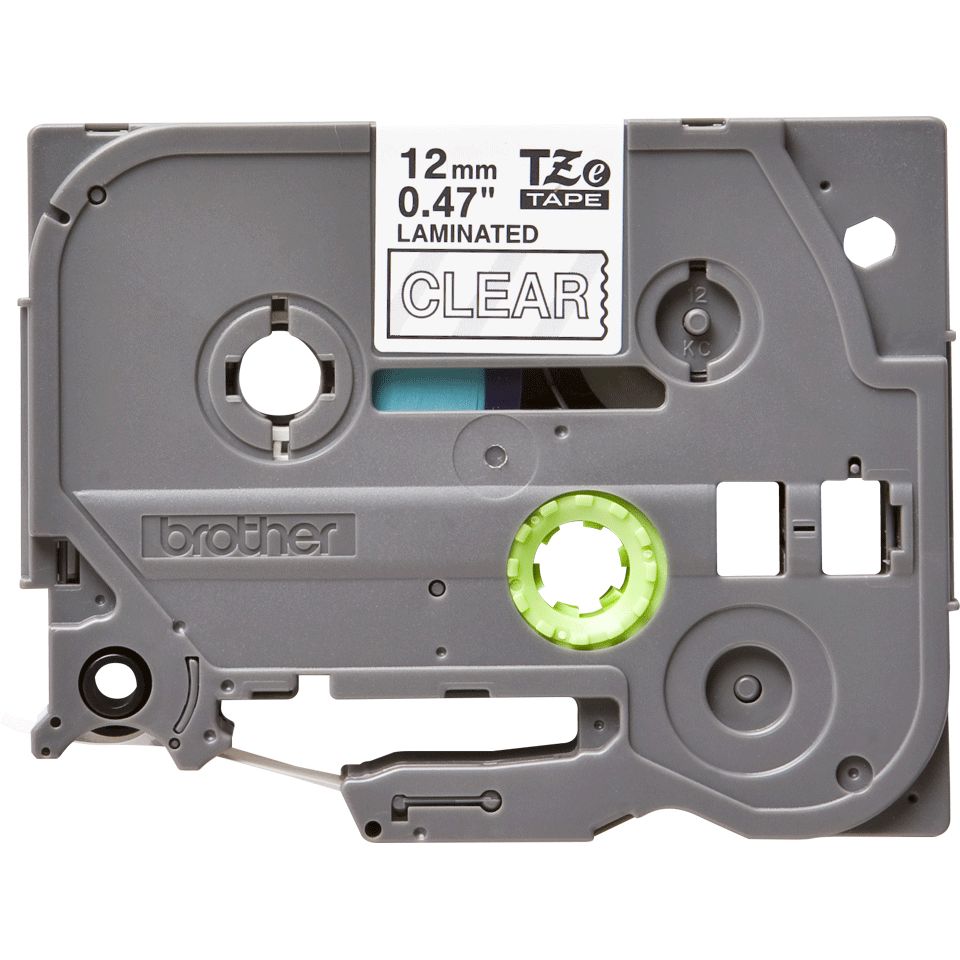 Brother - TZe e pour P-Touch 12 mm, blanc sur transparent