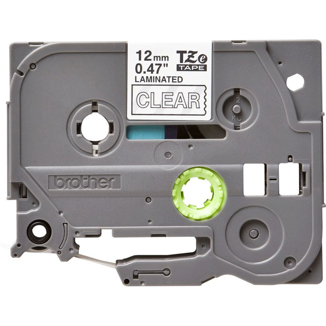 Brother - TZe e pour P-Touch 12 mm, blanc sur transparent
