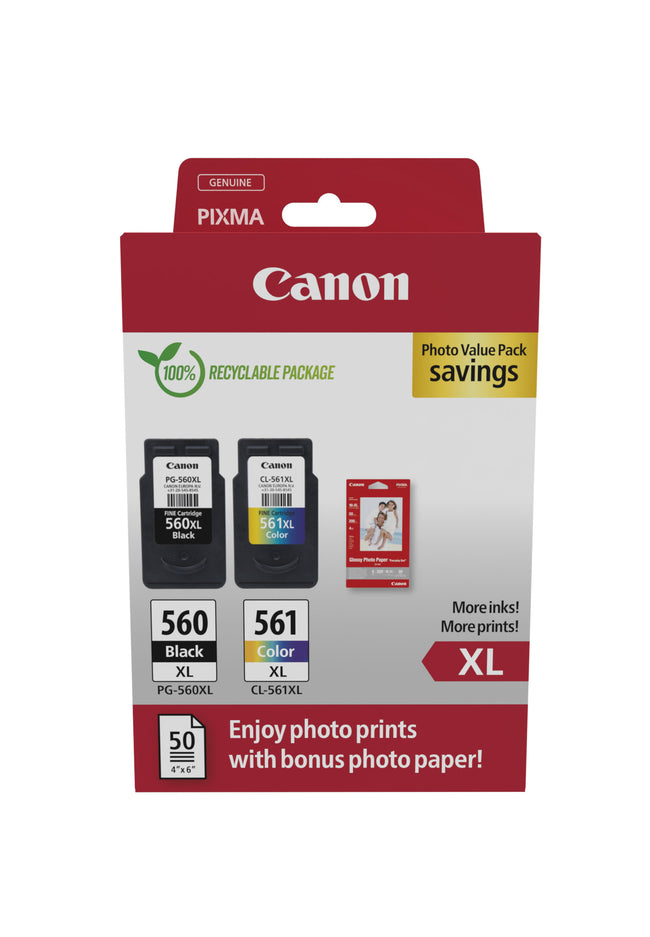 Canon - Cartouche d'encre PG-560XL CL-561XL + papier