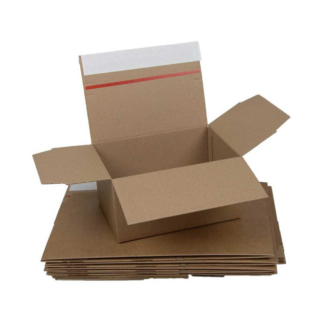 Klika - Boîte Autolock simple vague 260 x 190 x 90 mm marron | 10 pièces