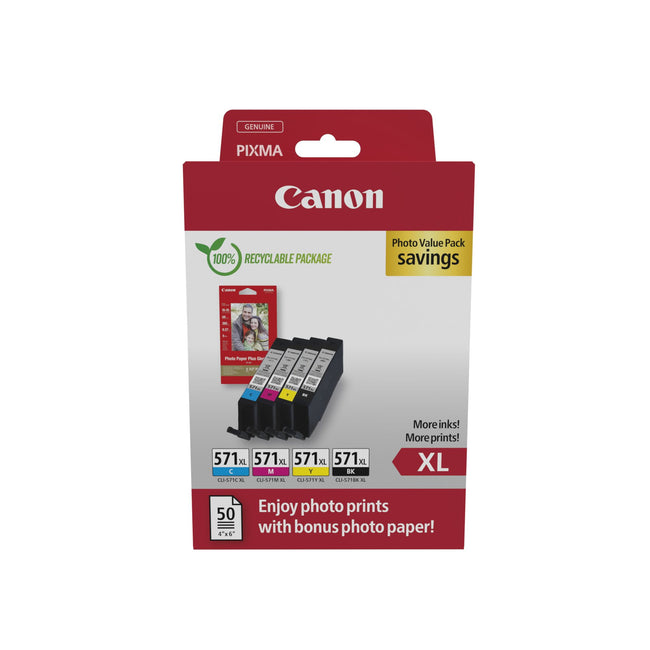 Canon -  0332C006 inktcartridge 4 stuk(s) Origineel Hoog (XL) rendement Zwart, Cyaan, Magenta, Geel