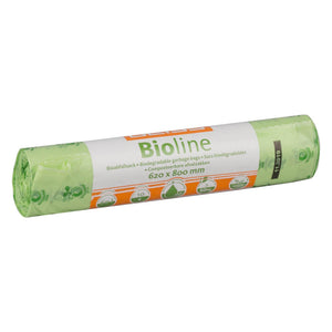Klika - Bioabfallbeutel hellgrün 62 x 80 cm 18 Mikron 60 Liter kompostierbar | 5 Stück