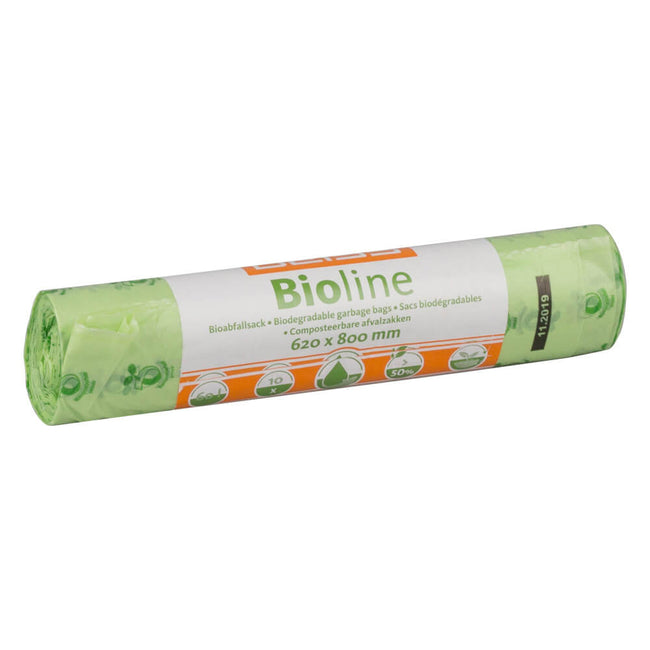 Klika -  Bio afvalzakken lichtgroen 62 x 80 cm 18 micron 60 liter composteerbaar | 5 stuks