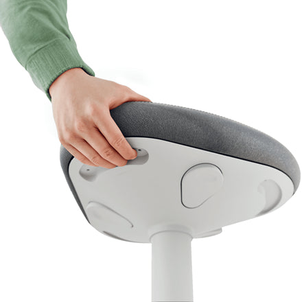 Leitz - Tabouret assis actif Ergo avec siège confort, gris clair