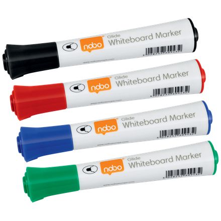 Nobo - Marqueur pour tableau blanc Glide rond assorti 2mm 10pcs