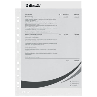 Esselte -  16690 sheet protector 210 x 297 mm (A4) Polypropyleen (PP)