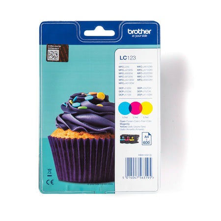 Brother - Cartouche d'encre LC-123RBWBP 3 couleurs