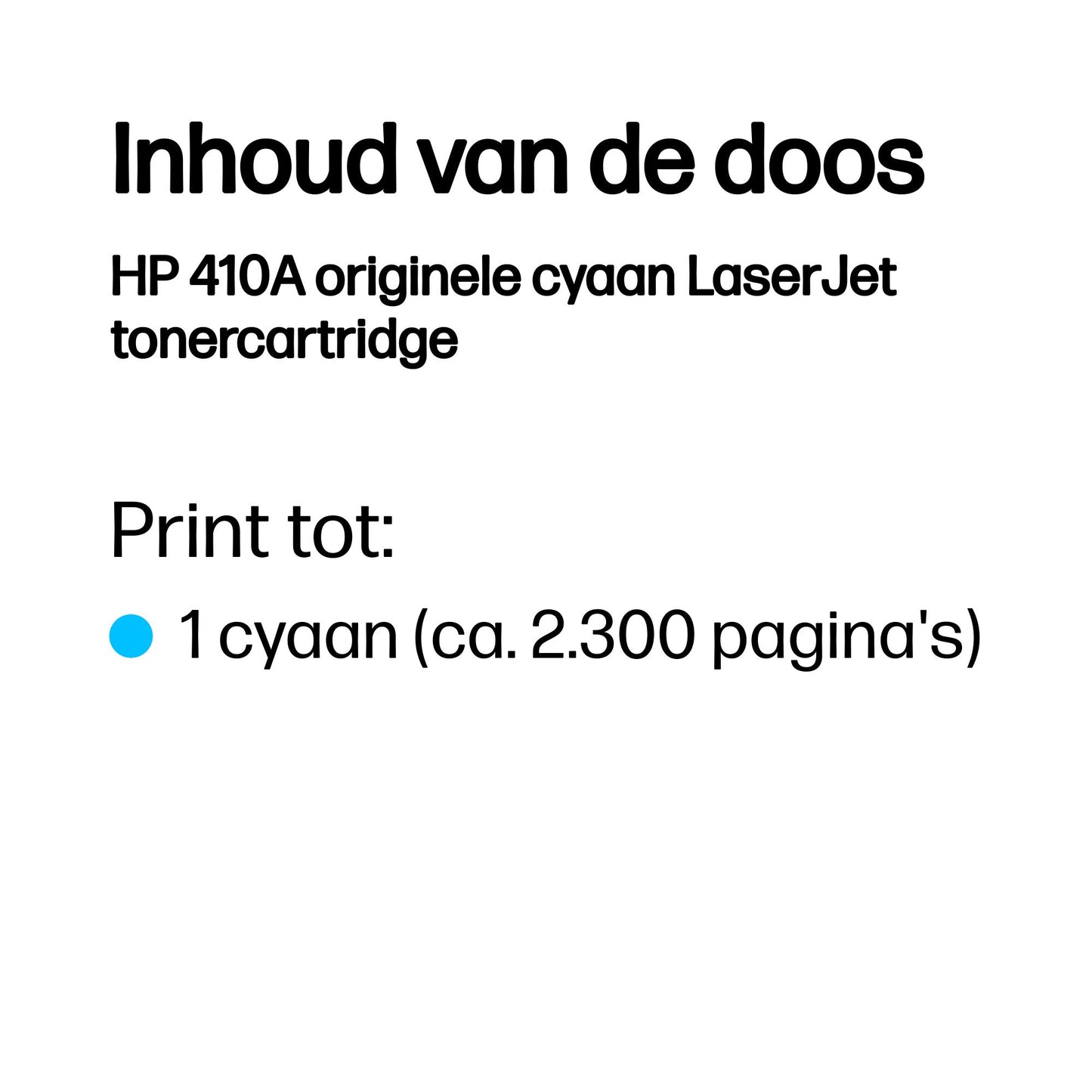 HP -  410A originele cyaan LaserJet tonercartridge