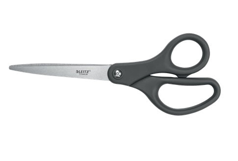 Leitz - ciseaux, pi 20,5 cm, droite et gauche, pointe pointue, titane, gris, blister de 1 pièce