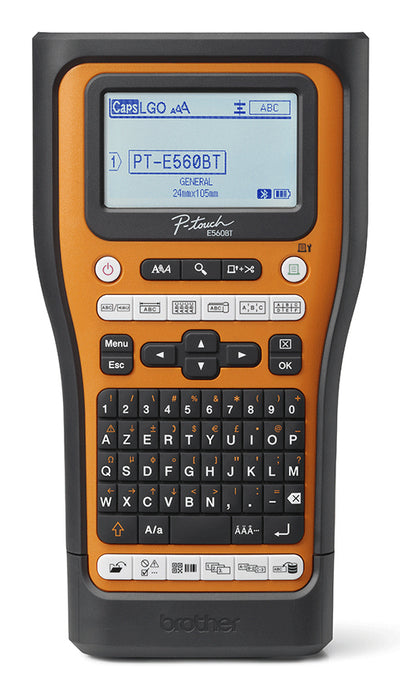 Brother - système de lettrage PT-E560BT avec étui de transport, 2 ES, adaptateur et batterie
