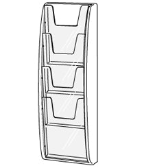 Klika -  Folder-wand 4 x A5 bxhxd 184x520x83 mm