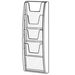 Klika -  Folder-wand 4 x A5 bxhxd 184x520x83 mm