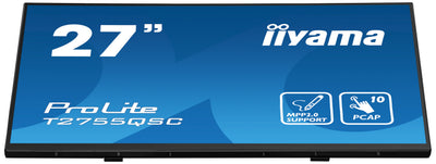 IIYAMA -   ProLite T2755QSC-B1 computer monitor 68,6 cm (27) 2560 x 1440 Pixels Quad HD LCD Touchscreen Zwart