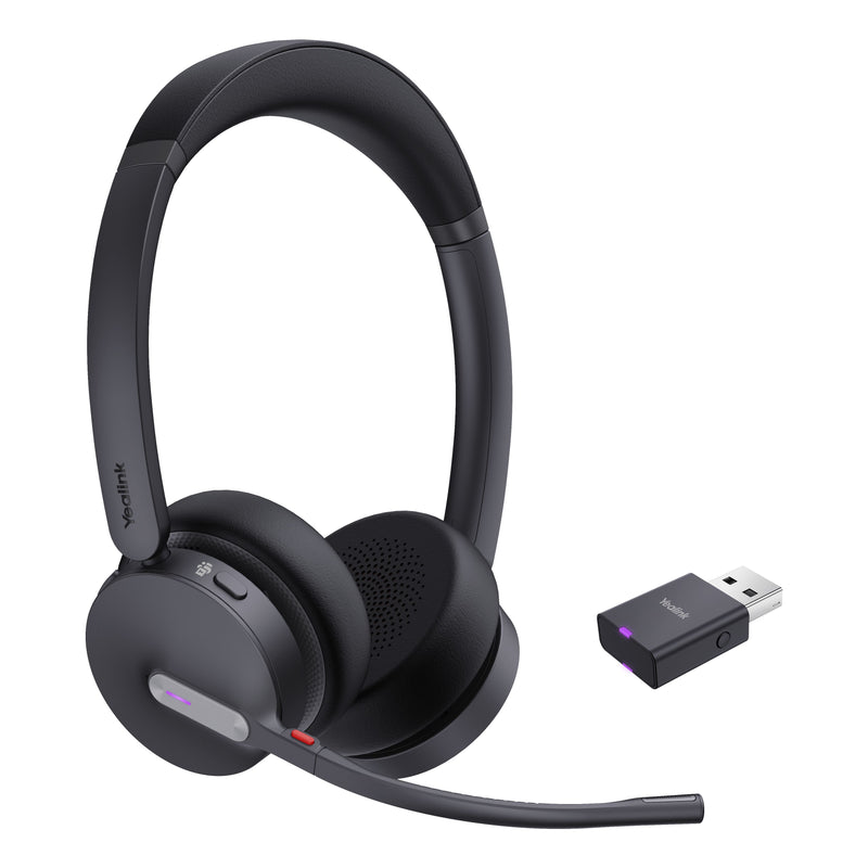 YEALINK -   WH64 Hybrid Dual Teams Headset Draadloos Hoofdband Kantoor/callcenter Micro-USB Bluetooth Zwart