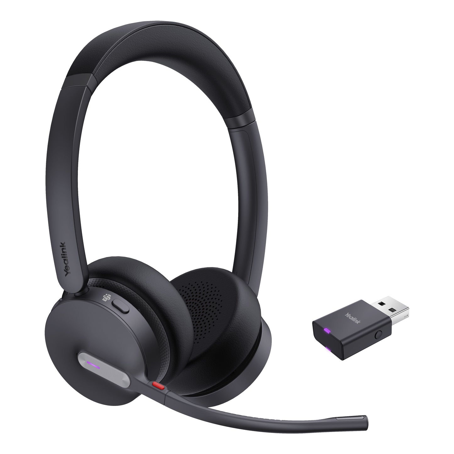 YEALINK -   WH64 Hybrid Dual Teams Headset Draadloos Hoofdband Kantoor/callcenter Micro-USB Bluetooth Zwart