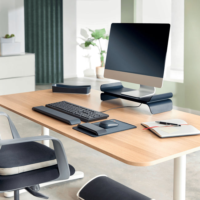 Leitz - Tapis de souris Ergo avec repose-poignet réglable gris