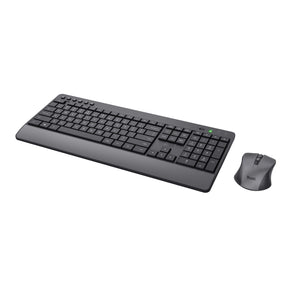 Trust - Ensemble de bureau sans fil Trezo, en plastique recyclé, azerty