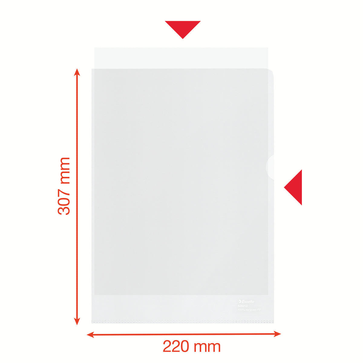 Esselte - Dossier en L, 100% recyclé, transparent, boîte de 20 pièces
