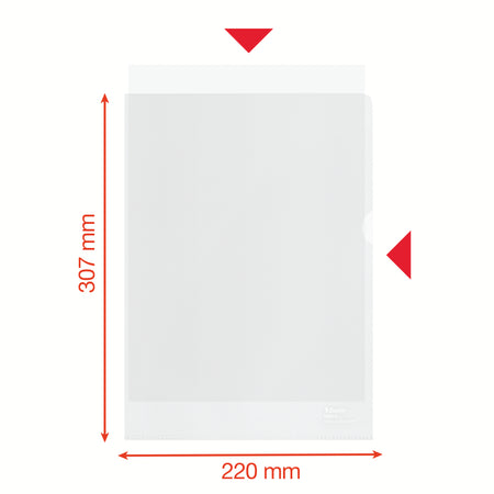 Esselte - Dossier en L, 100% recyclé, transparent, boîte de 20 pièces