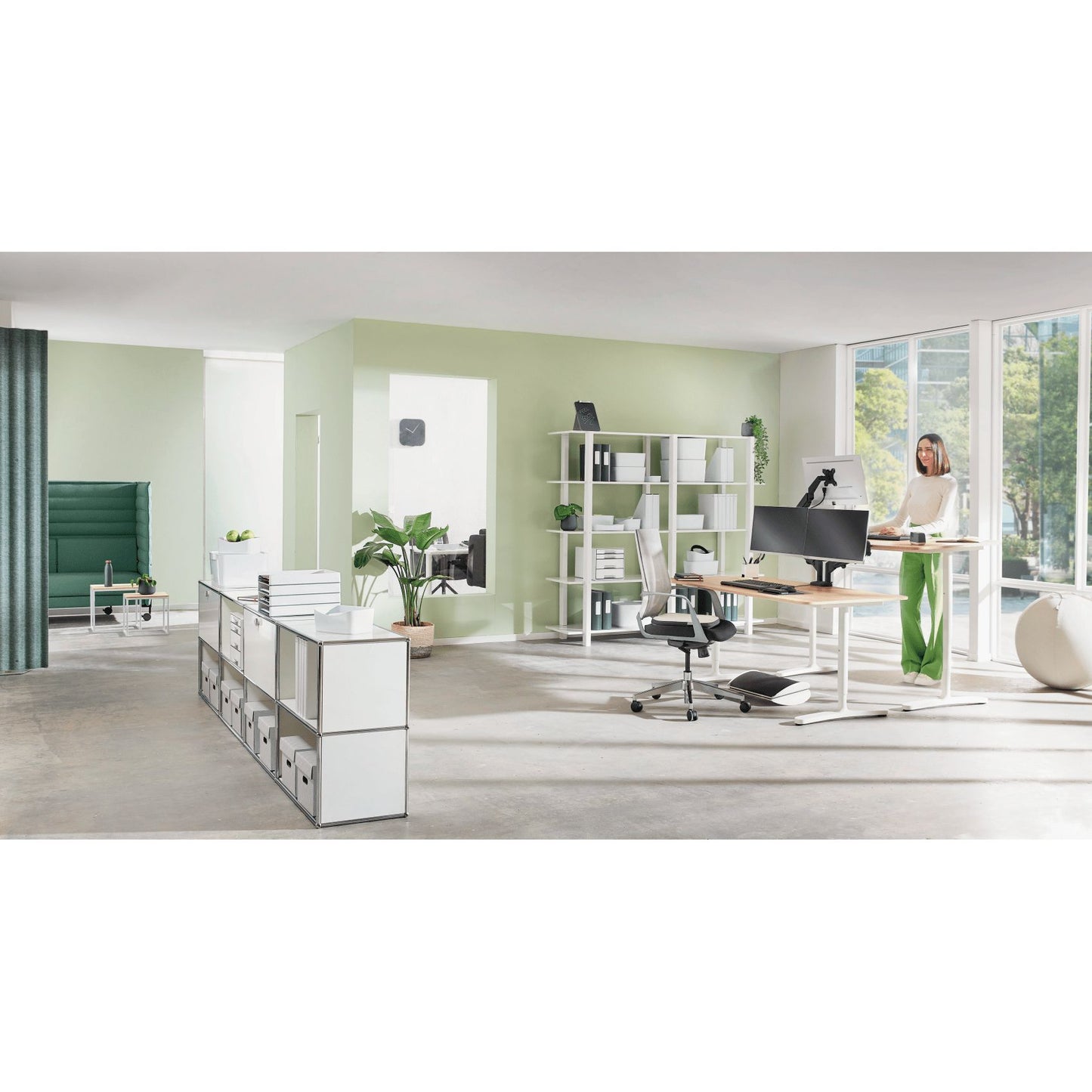 Leitz - Coussin oscillant Ergo avec housse en tissu
