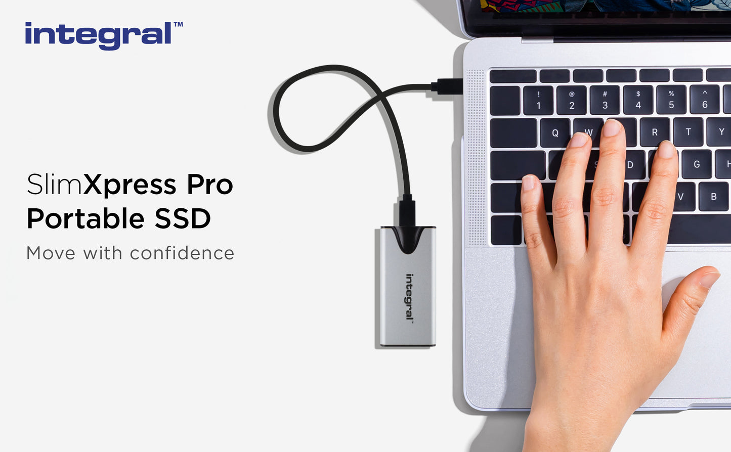 Integral -  SlimXpress Pro INSSD2TPORT3.2SLIMXS externe solide-state drive Thunderbolt technologie 2 TB USB Type-C USB 3.2 Gen 2x2 Zilver