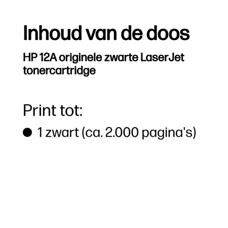 HP - Cartouche toner q2612a 12a noir