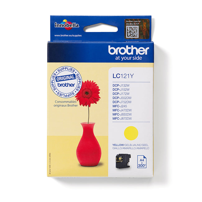 Brother - Cartouche d'encre LC-121Y jaune