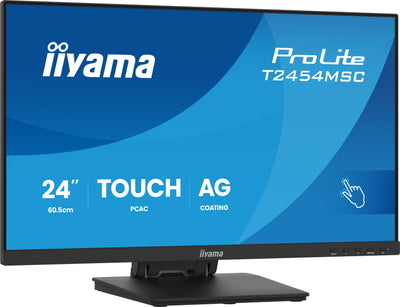 IIYAMA -   ProLite T2454MSC-B3AG computer monitor 60,5 cm (23.8) 1920 x 1080 Pixels Full HD LED Touchscreen Multi-gebruiker Zwart