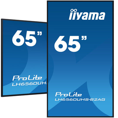 IIYAMA -   LH6560UHS-B2AG beeldkrant Digitaal A-kaart 163,8 cm (64.5) LED Wifi 500 cd/m² 4K Ultra HD Zwart Type processor Android 11 24/7