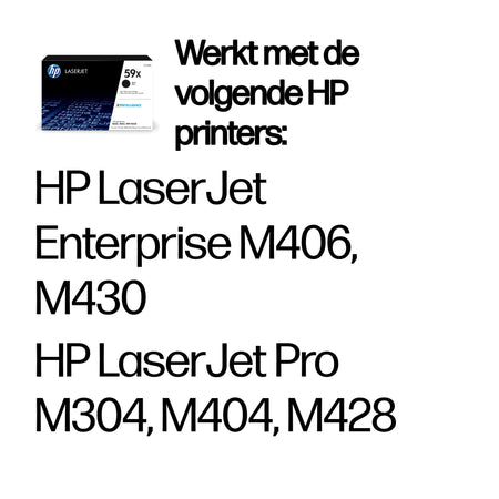 HP - Cartouche toner cf259x 59x noir