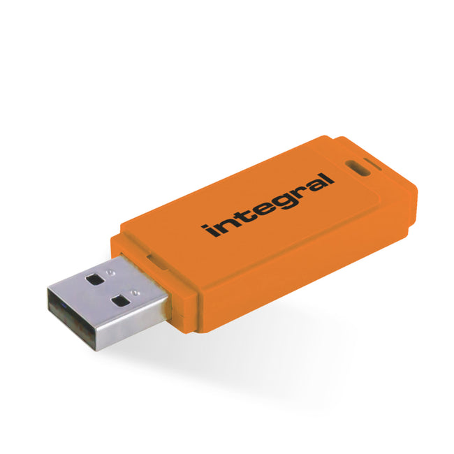 Integral - Clé USB 2.0 32 Go orange fluo