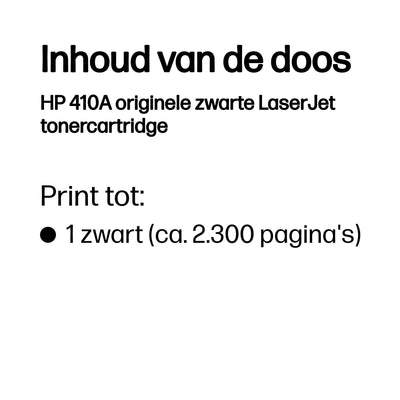 HP - Cartouche toner cf410a 410a noir