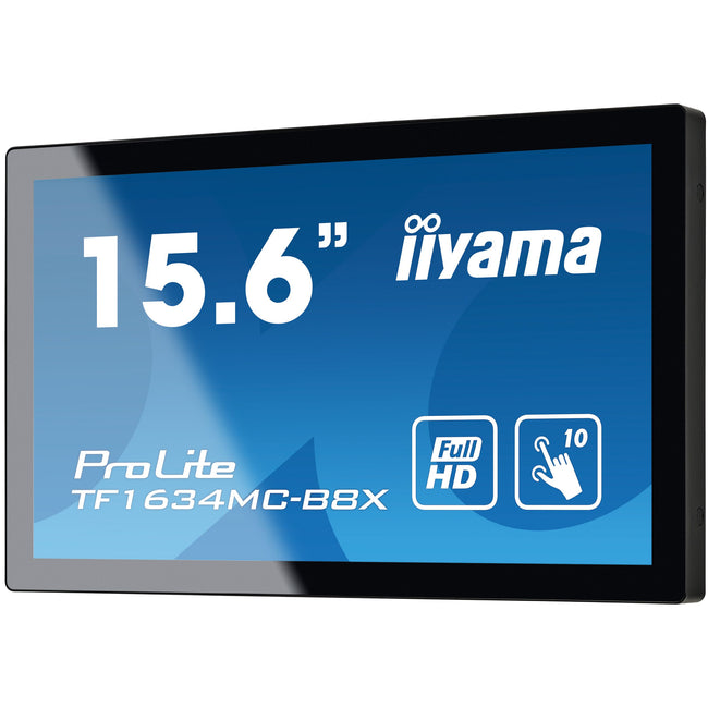 IIYAMA -   ProLite TF1634MC-B8X computer monitor 39,6 cm (15.6) 1920 x 1080 Pixels Full HD LED Touchscreen Multi-gebruiker Zwart