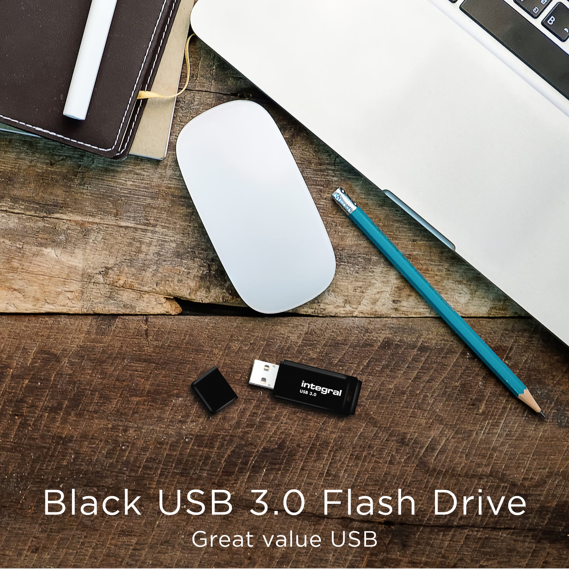 Integral -  INFD256GBBLK3.0 USB flash drive 256 GB USB Type-A 3.2 Gen 1 (3.1 Gen 1) Zwart