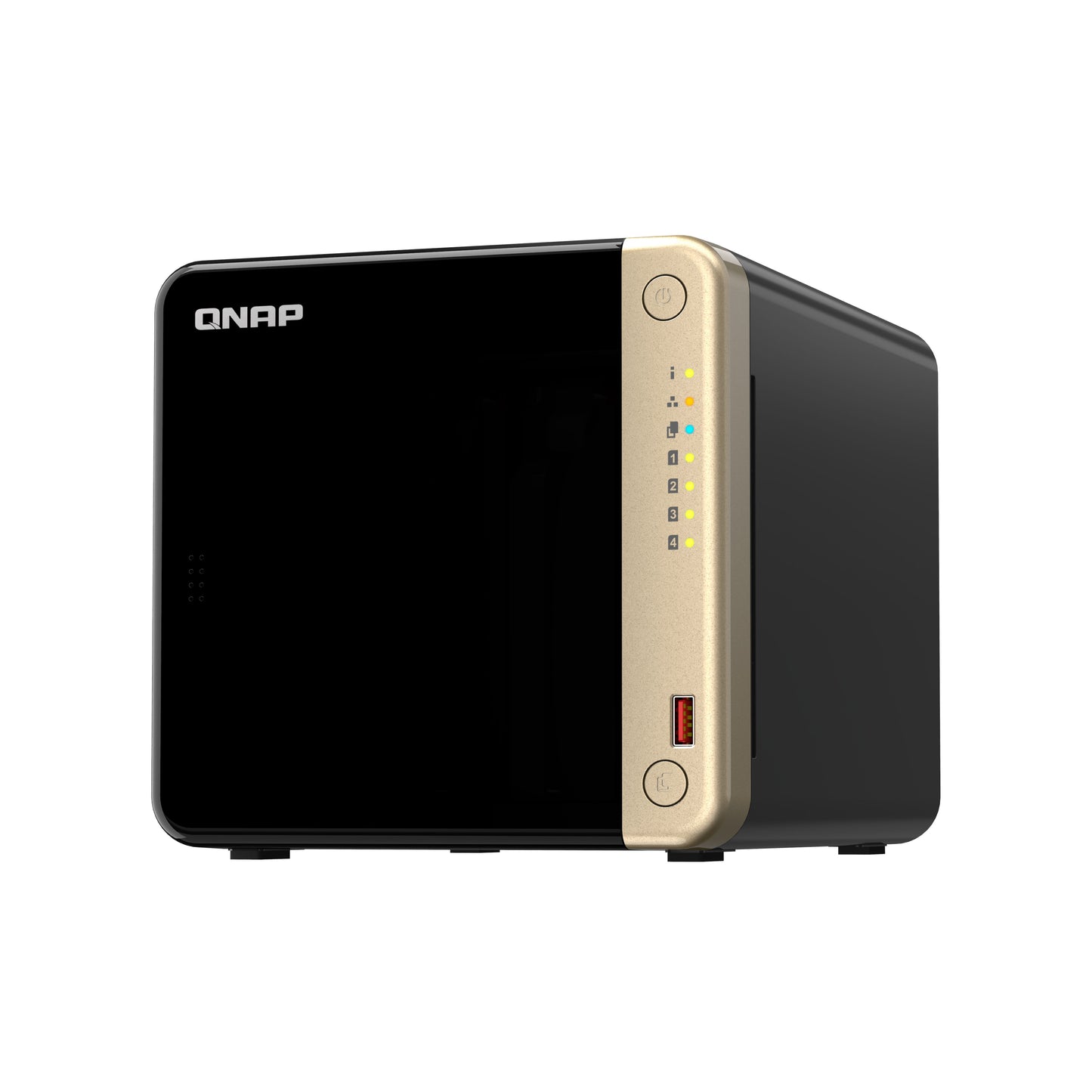 QNAP -   TS-464 NAS Tower Intel® Celeron® N5095 8 GB DDR4 0 TB  QTS Zwart
