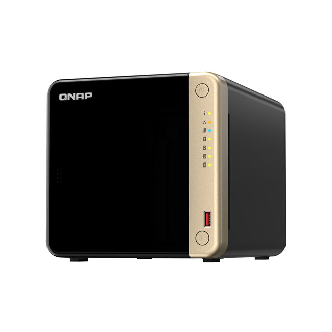 QNAP -   TS-464 NAS Tower Intel® Celeron® N5095 8 GB DDR4 0 TB  QTS Zwart
