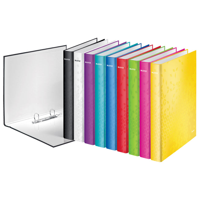 Leitz - Classeur à anneaux WOW A4 maxi 2 anneaux mécanisme D 25mm vert