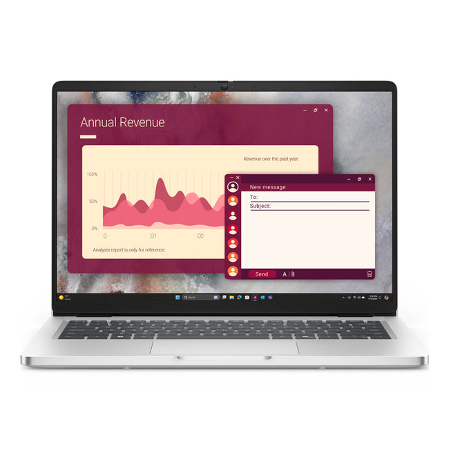 DELL -   Pro 14 PC14250 Intel Core Ultra 5 235U Laptop 35,6 cm (14) Full HD+ 16 GB DDR5-SDRAM 512 GB SSD Wi-Fi 6E (802.11ax) Windows 11 Pro US International Platina