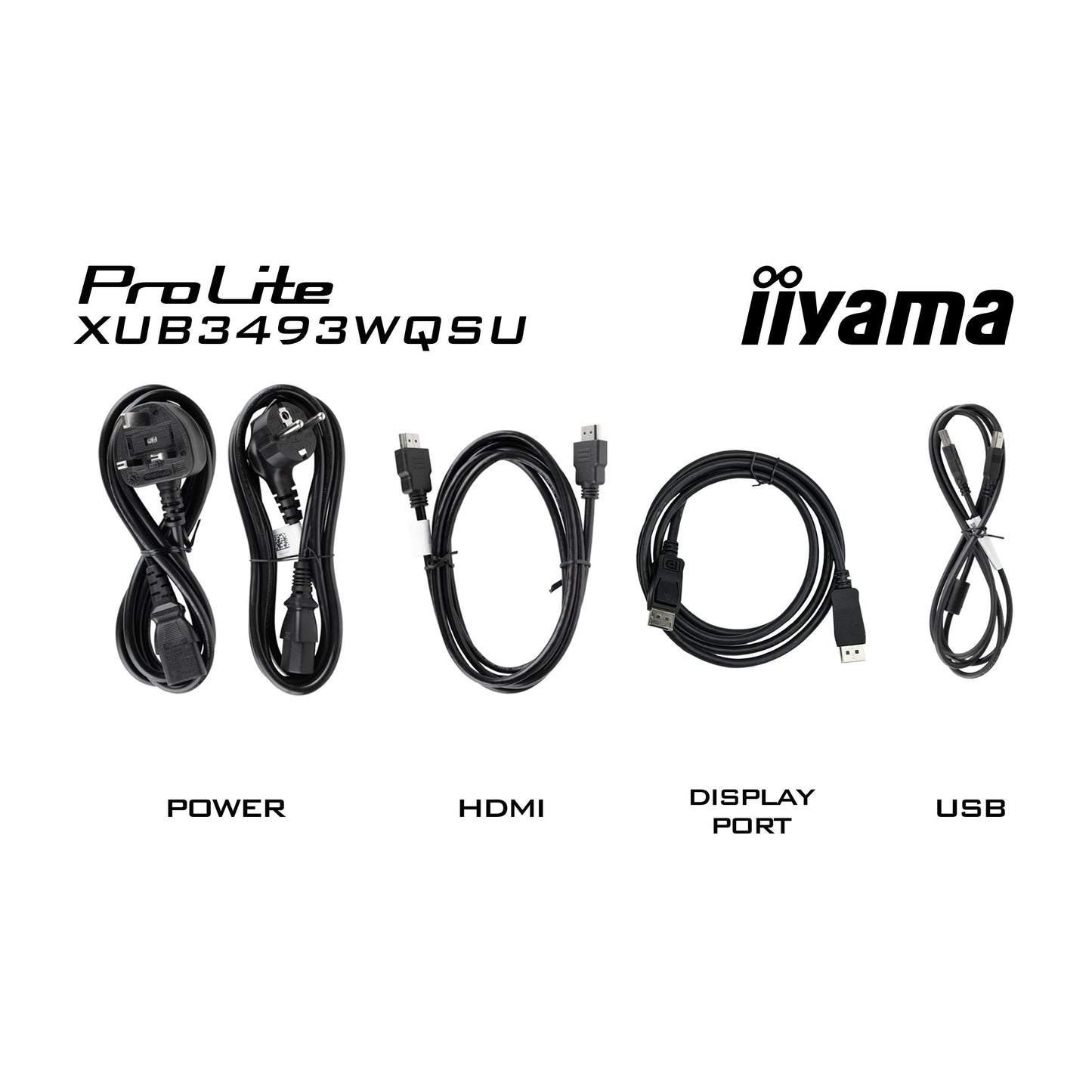 IIYAMA -   ProLite XUB3493WQSU-B6 computer monitor 86,4 cm (34) 3440 x 1440 Pixels UltraWide Quad HD LED Zwart
