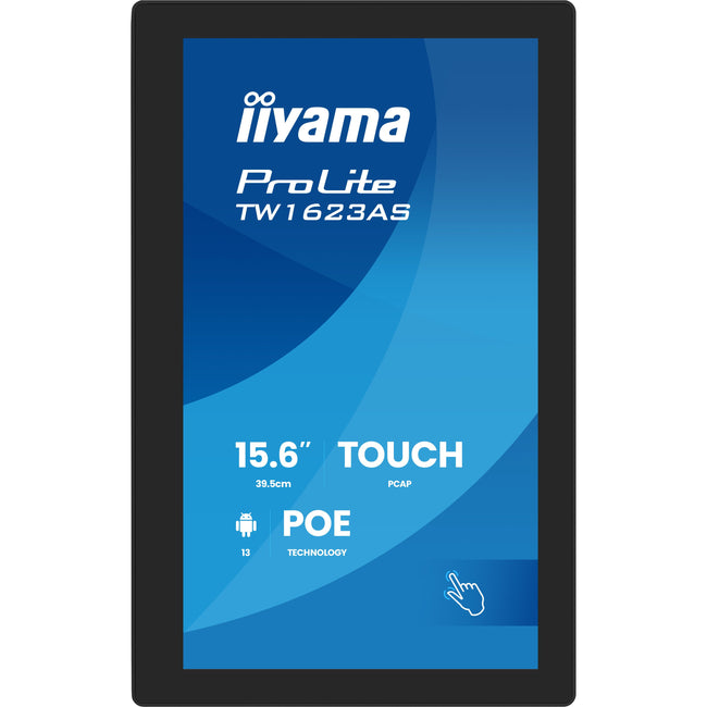IIYAMA -   TW1623AS-B3P computer monitor 39,6 cm (15.6) 1920 x 1080 Pixels Full HD LED Touchscreen Zwart