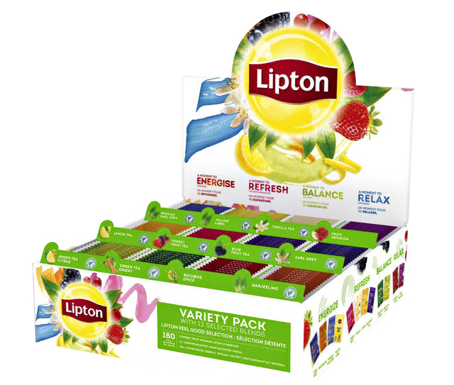 Lipton - Boîte d'assortiment de thé 12x15 pièces