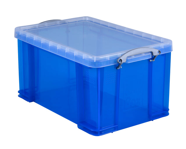 Reaxly Nützlich - Speicherbox 48 Liter 600x400x315 mm transparent blau