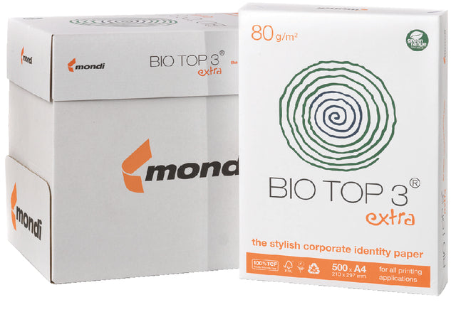 BioTop - Copier Paper Biotop 3 A4 80gr Naturel 500VEL | 5 pièces